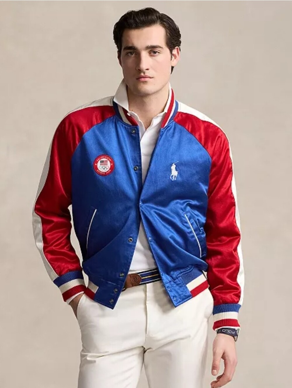 Polo Ralph Lauren Team USA Satin Baseball Jacket Size Small NWT $500 Olympics